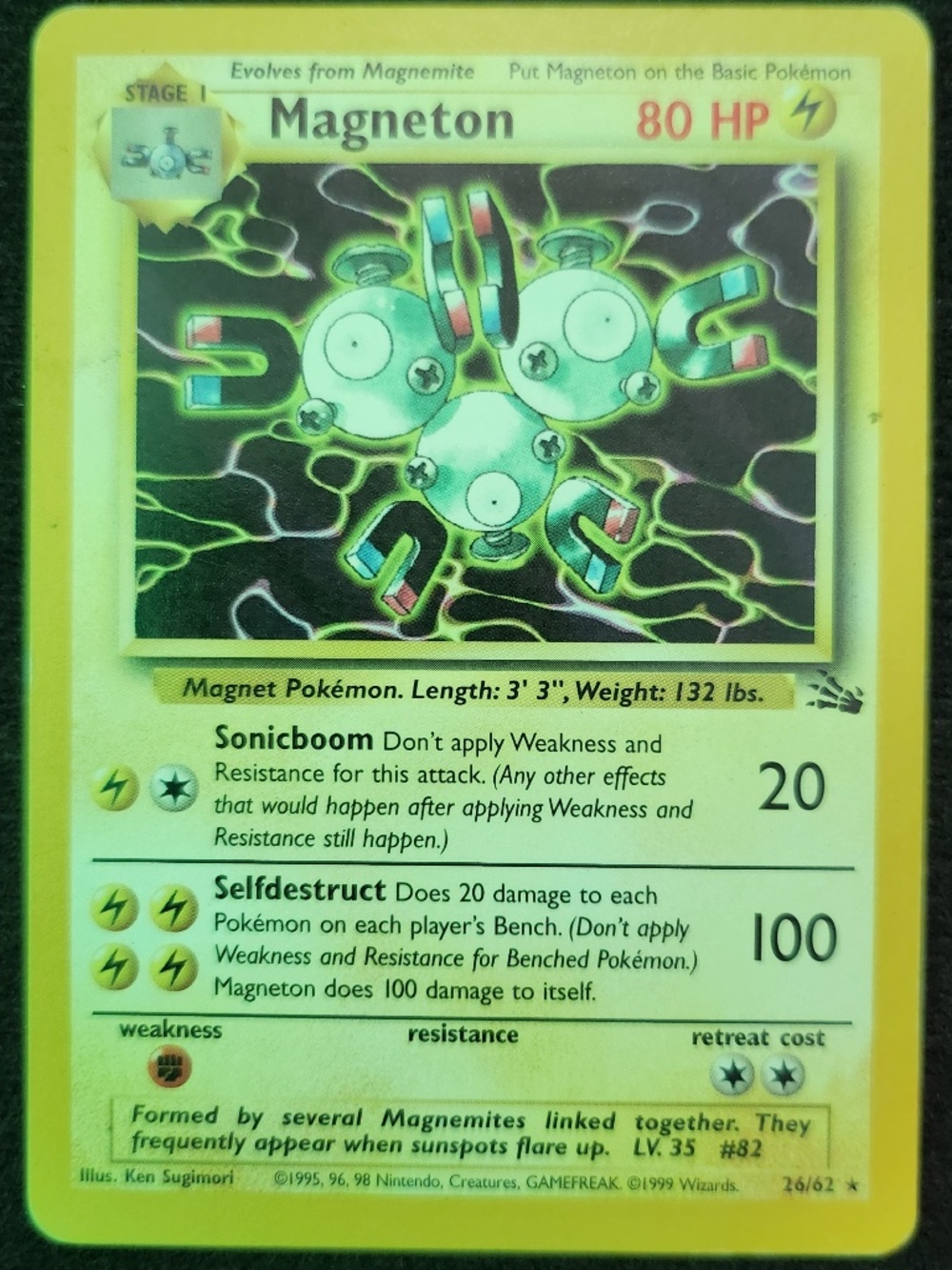Magneton (26/62) - Pokémon Trading Card Game - Fossil (1999)